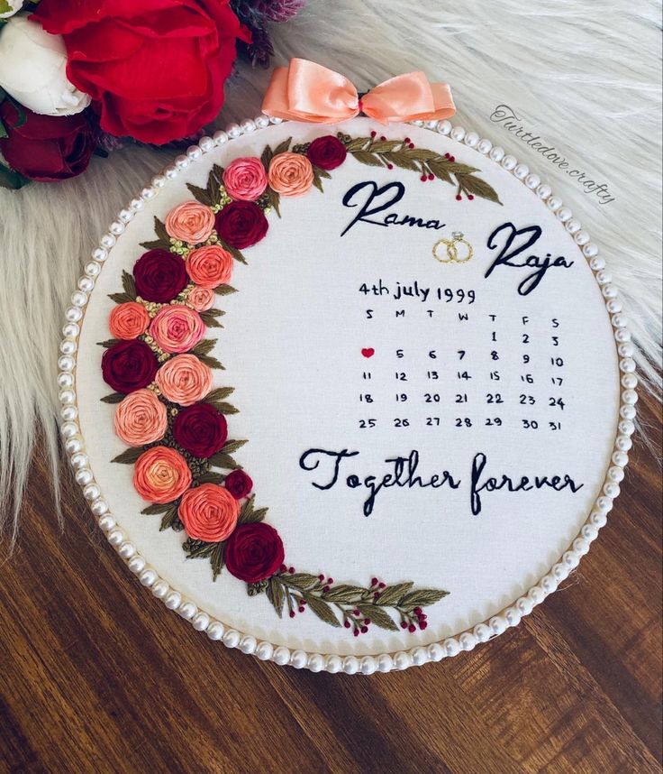 Wedding Embroidery Hoop Art